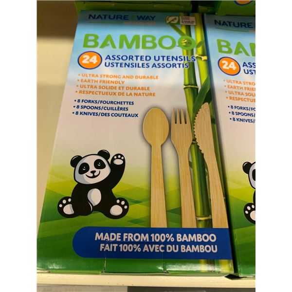 Bamboo cutlery sets lot of 8 x 24