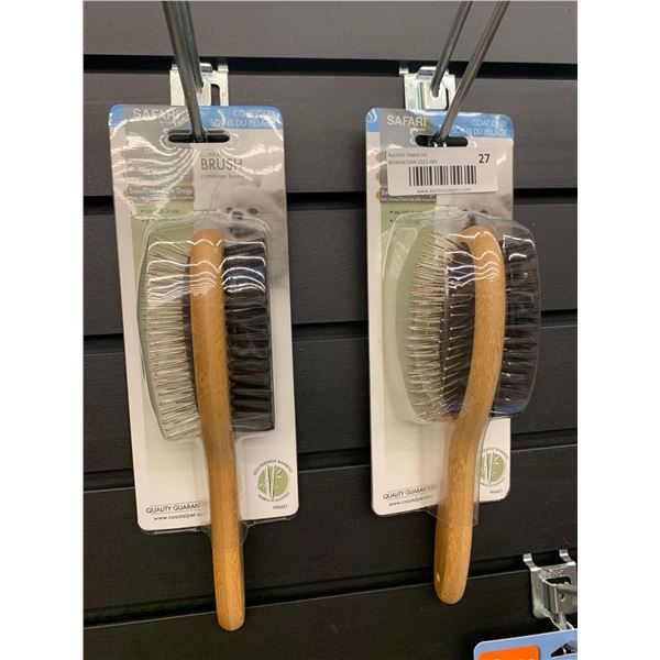 Dog Brushes bamboo lot of 2