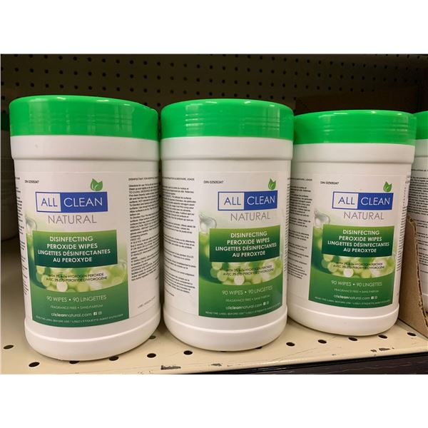 All Clean Disinfecting peroxide wipes  3 x 90