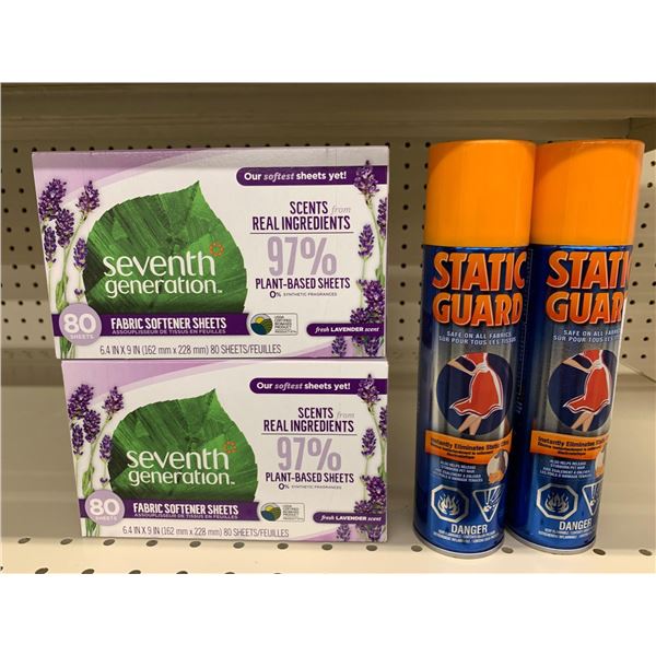 Lot of statice guard and fabric softener