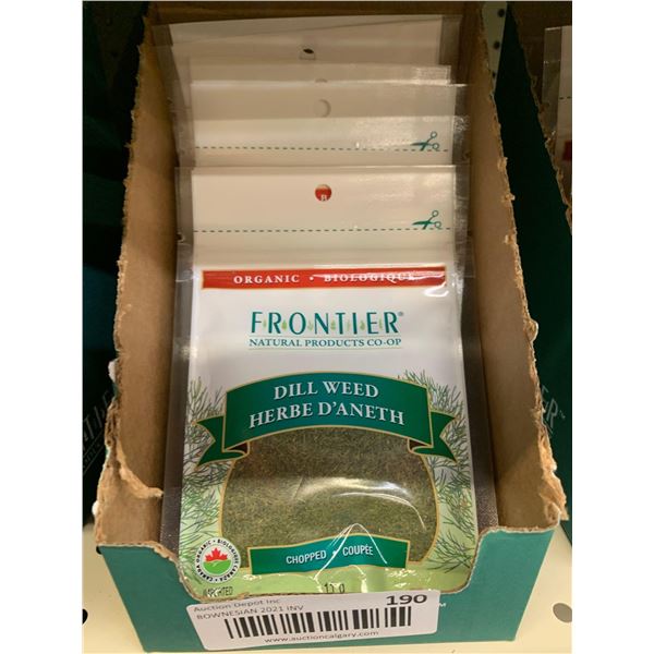 Box of Frontier Seasoning Pouches-Dill Weed