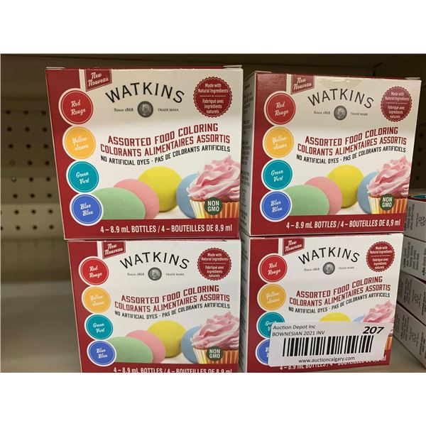 Watkins food coloring sets x 4