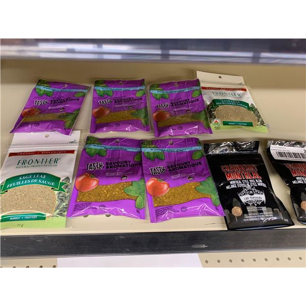 Lot of 9 asst seasonign pouches