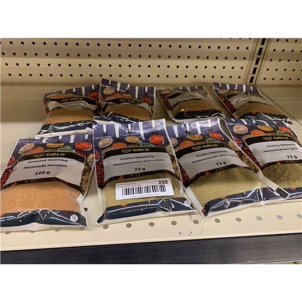 Lot of 8 large seasoning pouches