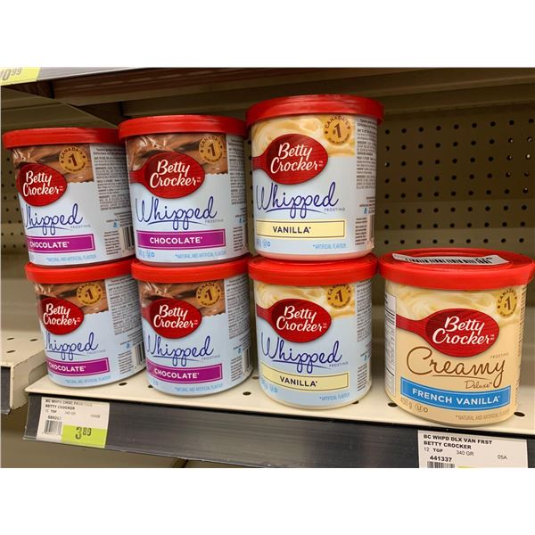 Betty crocker icing lot of 7 x 450g