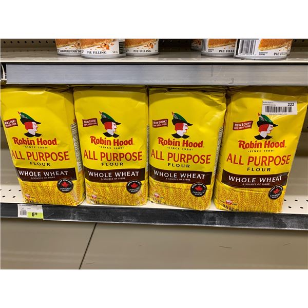 Robin Hood whole wheat flour lot of 4 x 2.5kg