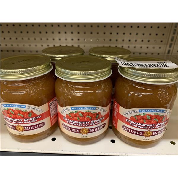 Natures Hollow Strawberry spread lot of 5 x 295ml