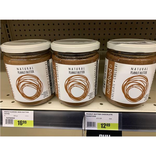 Natural Choc and peanut butter spread lot of 3 x 473gr