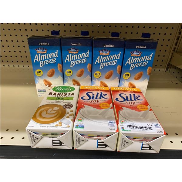 Lot of asst soy beverages 7 x 1L
