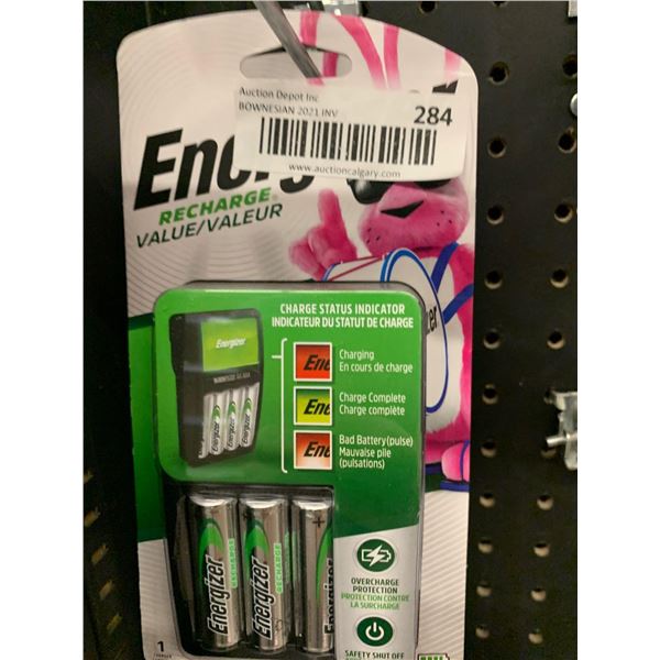 Energizer AA recharge kit with batteries