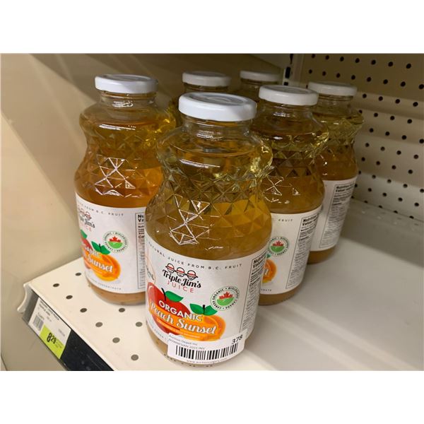 Triple Jims organic Peach Sunset lot of 6 x 946ml