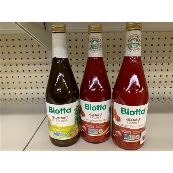 Biotta Vegetable Juice lot of 3 x 500ml