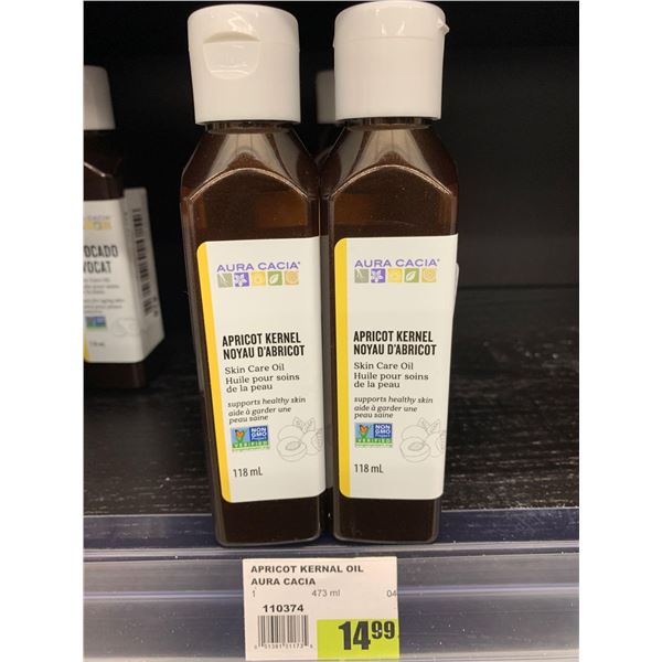 Aura Cacia Apricot Kernel Skin Care Oil (2 x 118mL)