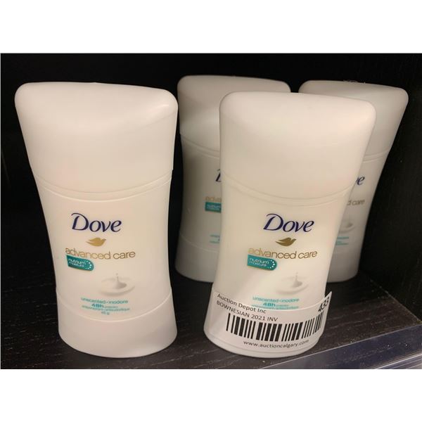 Dove Advanced Care Unscented Antiperspirant (4 x 45g)