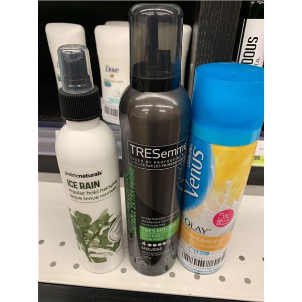 Lot of 3 Assorted Haircare Products and Shaving Gel