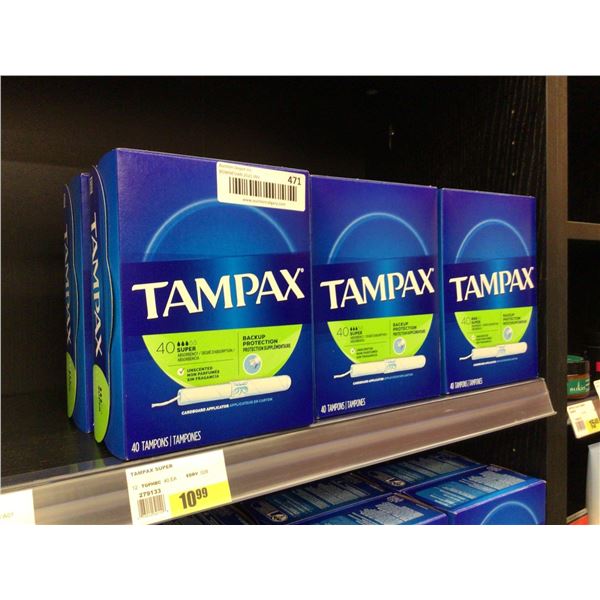 Tampax 40-Pack Unscented Tampons Lot of 4