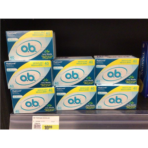 OB Fluid-Lock 40-Pack Tampons Lot of 7