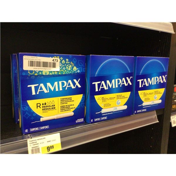 Tampax 40-Pack Regular Tampons Lot of 4