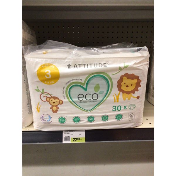 Attitude 30 Eco Size 3 Diapers