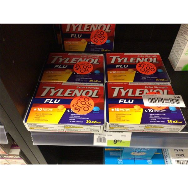 Tylenol 20 Flu Relief Day/Night Tablets Lot of 5