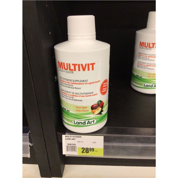 Multivit Liquid Multivitamin Supplement Peach/Apple Flavor (500mL)