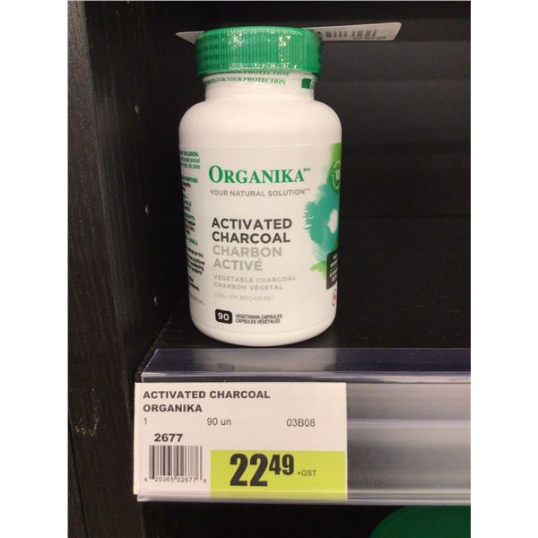 Organika Activated Charcoal 90 Capsules