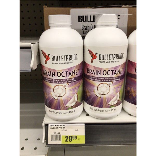 Bulletproof Brain Octane Medium Chain Triglycerides (473mL) Lot of 2