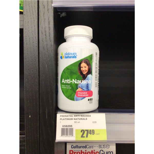 Platinum Naturals Anti-Nausea Prenatal 60 Softgels