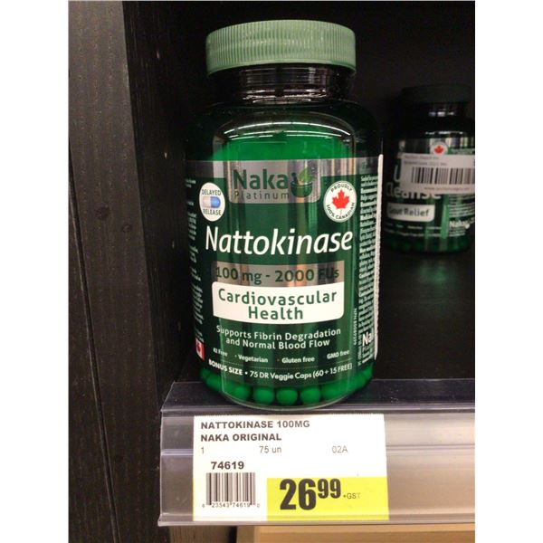 Naka Platinum Nattokinase 75 Veggie Caps