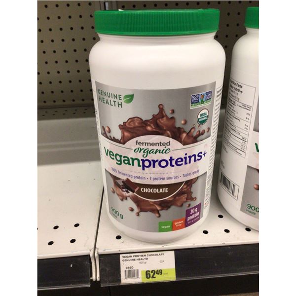 Genuine Health organic vegan proteins chocolate 900g