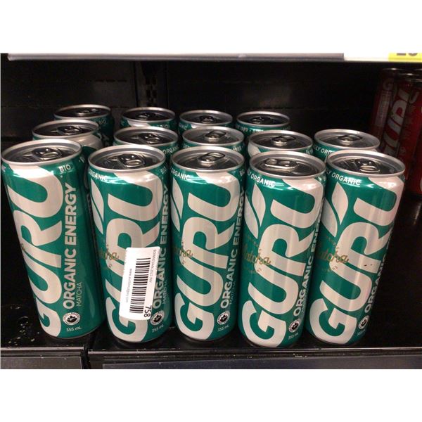Guru Energy Matcha Drink organic lot of 14 x 355ml