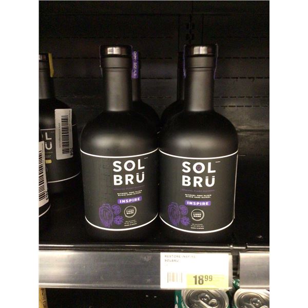 Sol Bru Inspire Alcohol Free Elixer lot of 2 x 375ml