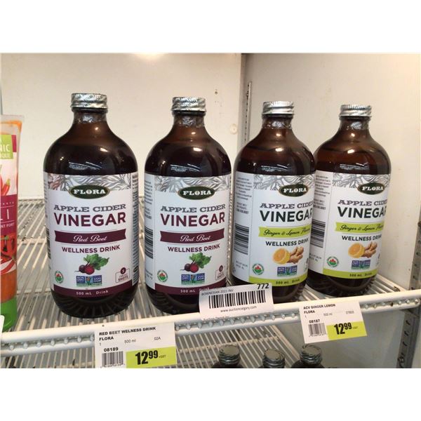 Flora Apple Cider Vinegar lot of 4 x 500ml