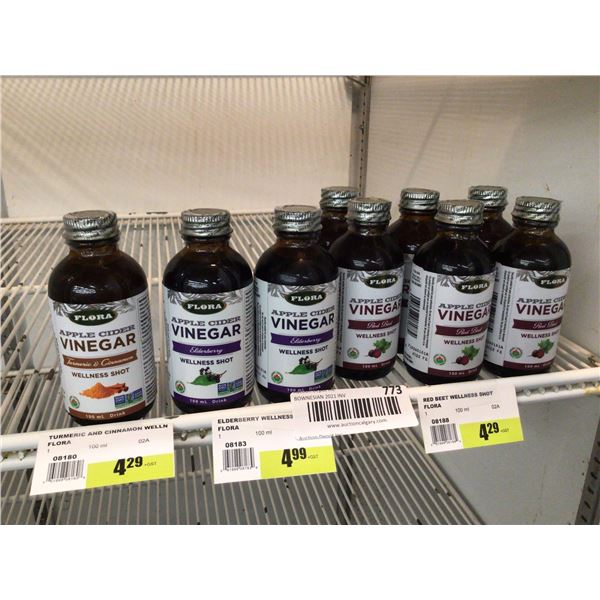 flora apple cider vinegar lot of 9 x 100ml