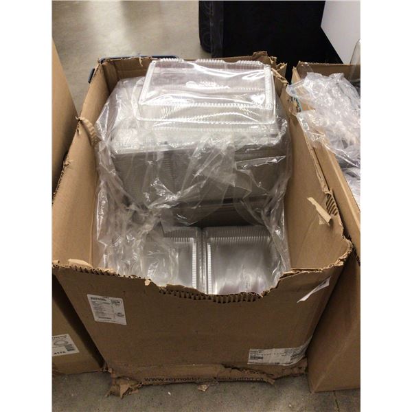 Case of clamshell containers