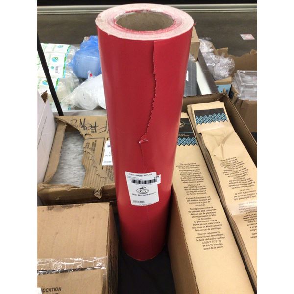 Roll of plastic sheeting display