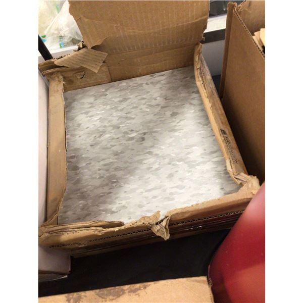 Partial box of commercial vinyl tiles 12 x 12