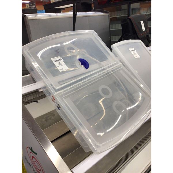 Large plastic tub with lid