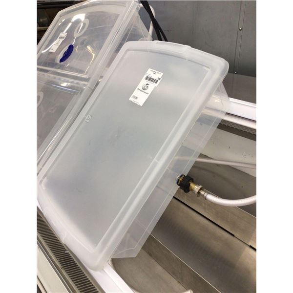 Large plastic tub with lid