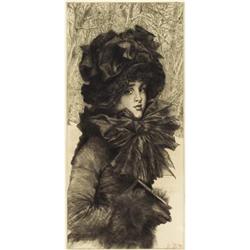 JAMES TISSOT Sunday Morning, 1883 Etching and