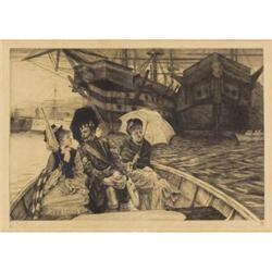 James Tissot, Etching and drypoint, Entre les...