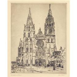 John Marin, Etching, Chartres Cathedral