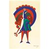 Image 1 : MIKHAIL LARIONOV Le Paon Lithograph in colors on