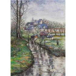 Hughes Claude Pissarro, Pastel on paper