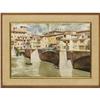 Image 4 : DONALD TEAGUE View of Ponte Vecchio Watercolor