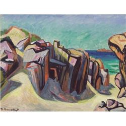 BRUNO KRAUSKOPF Rocky Coastline Gouache on paper