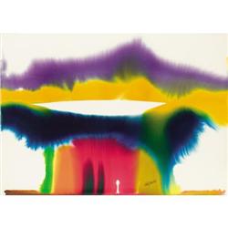Paul Jenkins, Watercolor on paper, Phenomena...
