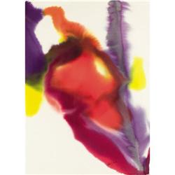 Paul Jenkins, Watercolor on paper, Phenomena...
