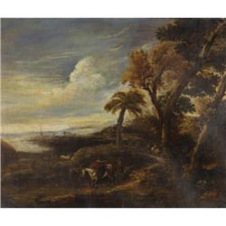 Manner of GIUSEPPE ZAIS Romantic Landscape Oil