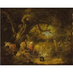 GEORGE MORLAND Gypsy Encampment, 1791 Oil on